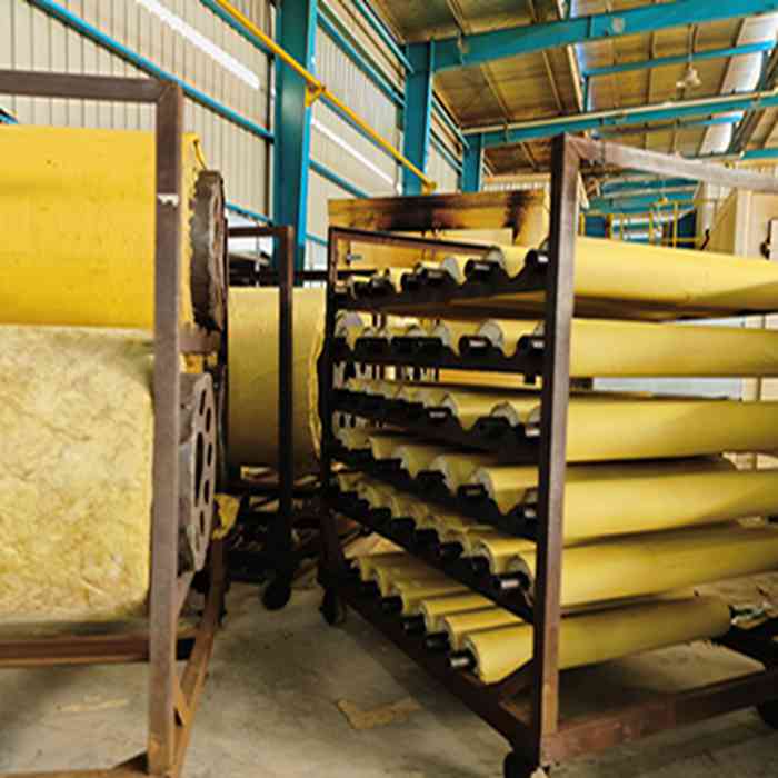 Wool pipe sections stored
