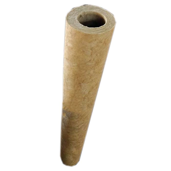 Single mineral wool pipe section