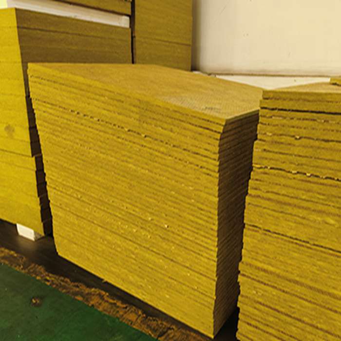 Stacked yellow insulation boards