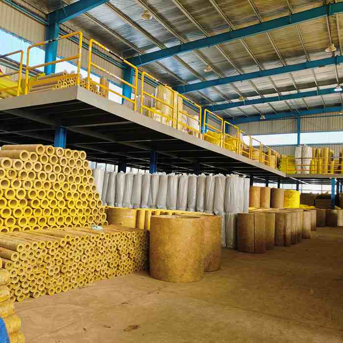 Insulation materials stored in warehouse