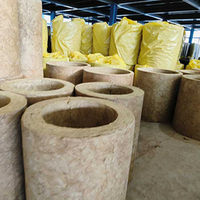 Large mineral wool pipe sections