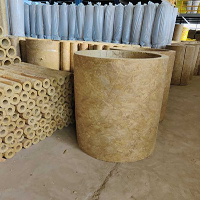 Large mineral wool pipe sections